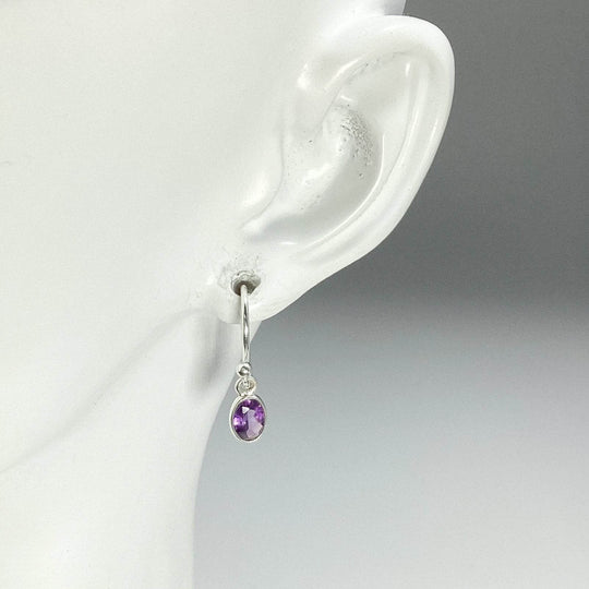 Amethyst Dangle Earrings - Rocks and Gems Canada