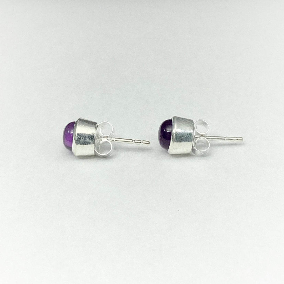 Amethyst Stud Earrings - Rocks and Gems Canada
