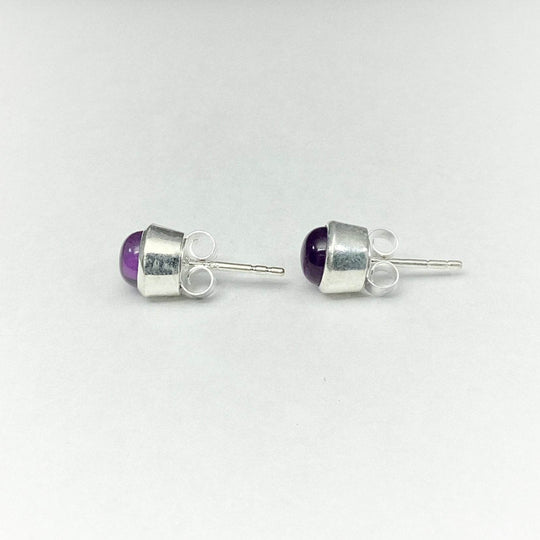 Amethyst Stud Earrings - Rocks and Gems Canada