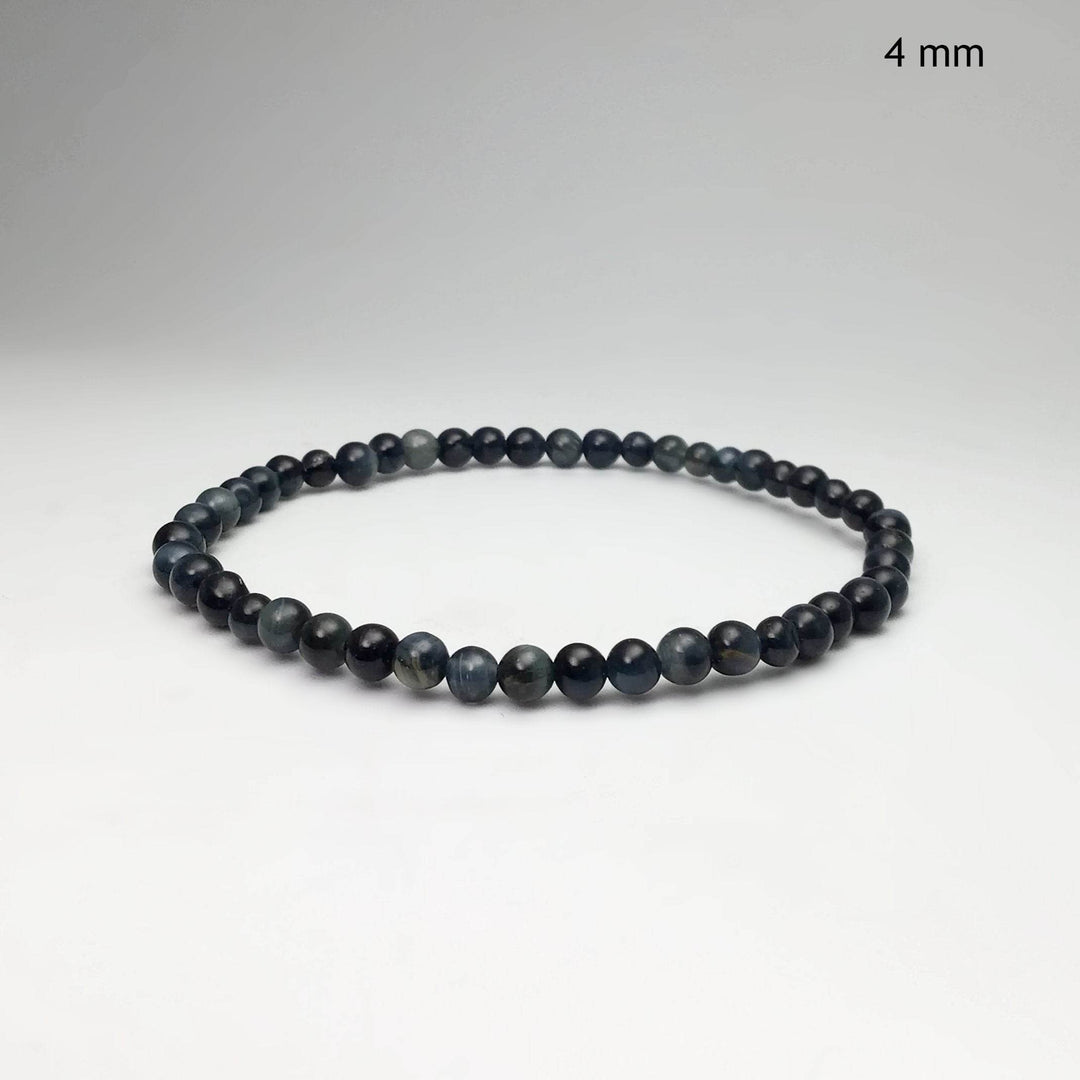 Blue Tiger Eye Beaded Bracelet - Rocks and Gems Canada