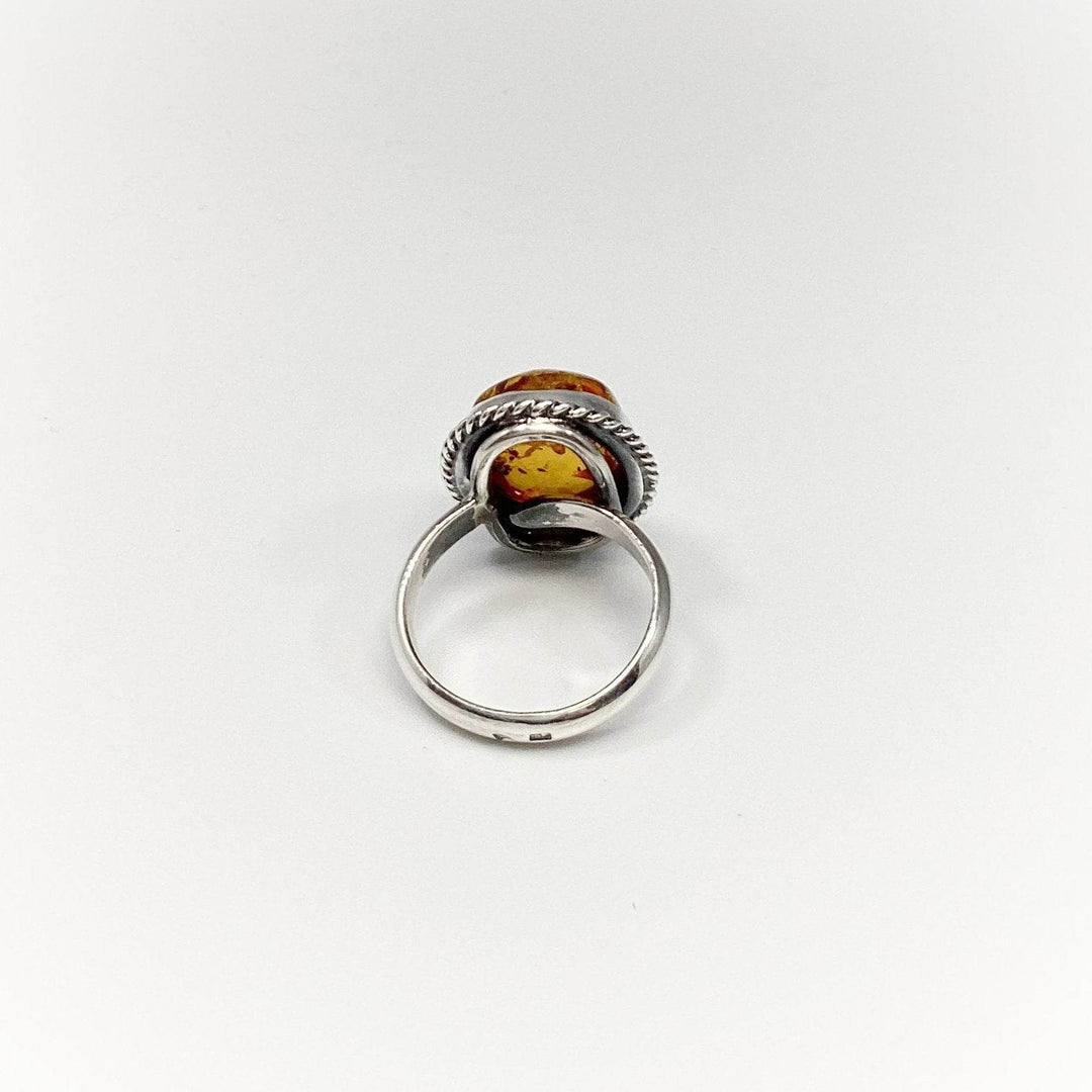 Cognac Amber Ring - Rocks and Gems Canada