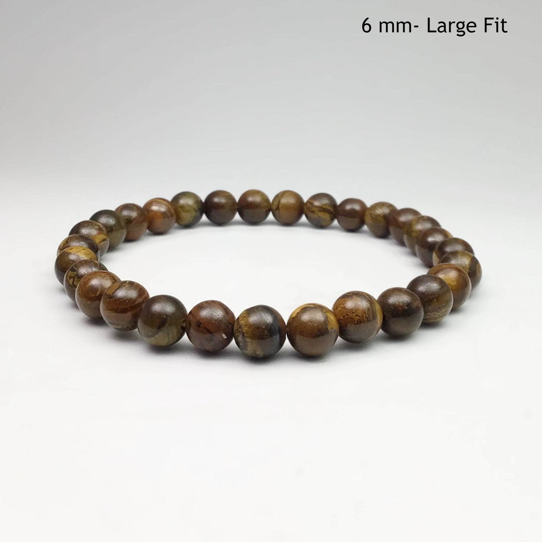 Brown Gold Tiger Iron Beaded Bracelet - Rocks and Gems Canada