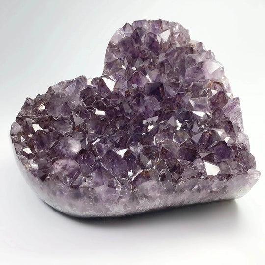 Amethyst Druze Cluster Heart On Stand - Rocks and Gems Canada
