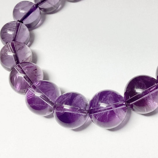 Amethyst Beaded Bracelet - High Quality - Rocks and Gems Canada
