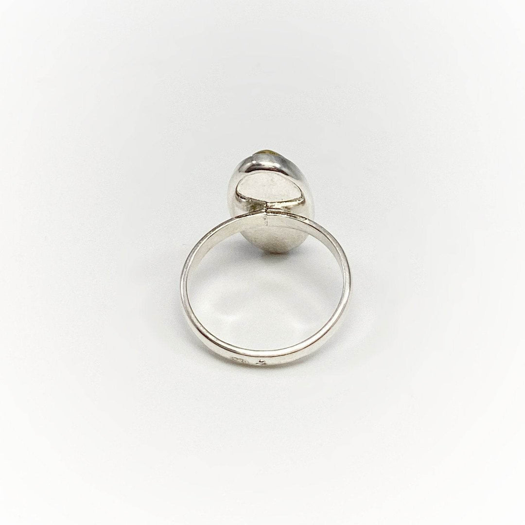 Green Amber Ring - Rocks and Gems Canada