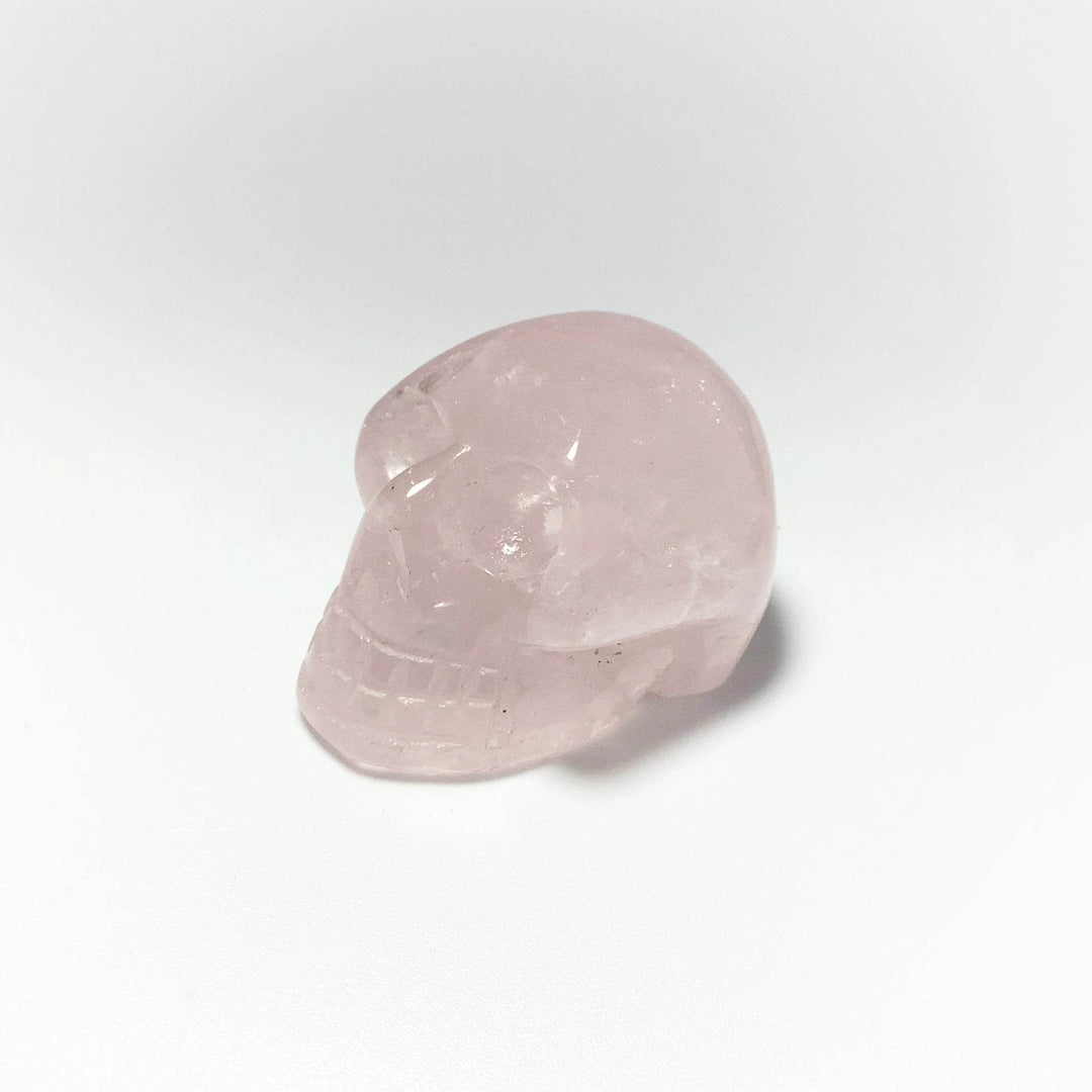 Carved Rose Quartz Skull - Rocks and Gems Canada