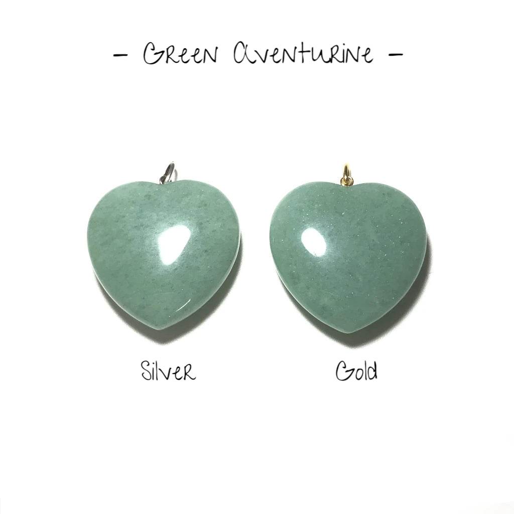 Heart Shaped Gemstone Pendant - Large - Rocks and Gems Canada