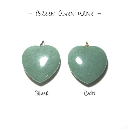 Heart Shaped Gemstone Pendant - Large - Rocks and Gems Canada