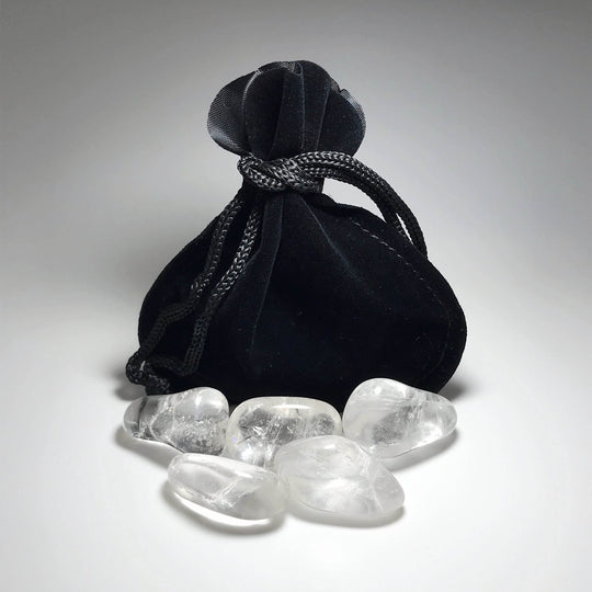 Quartz Small Tumbles Pouch - Rocks and Gems Canada