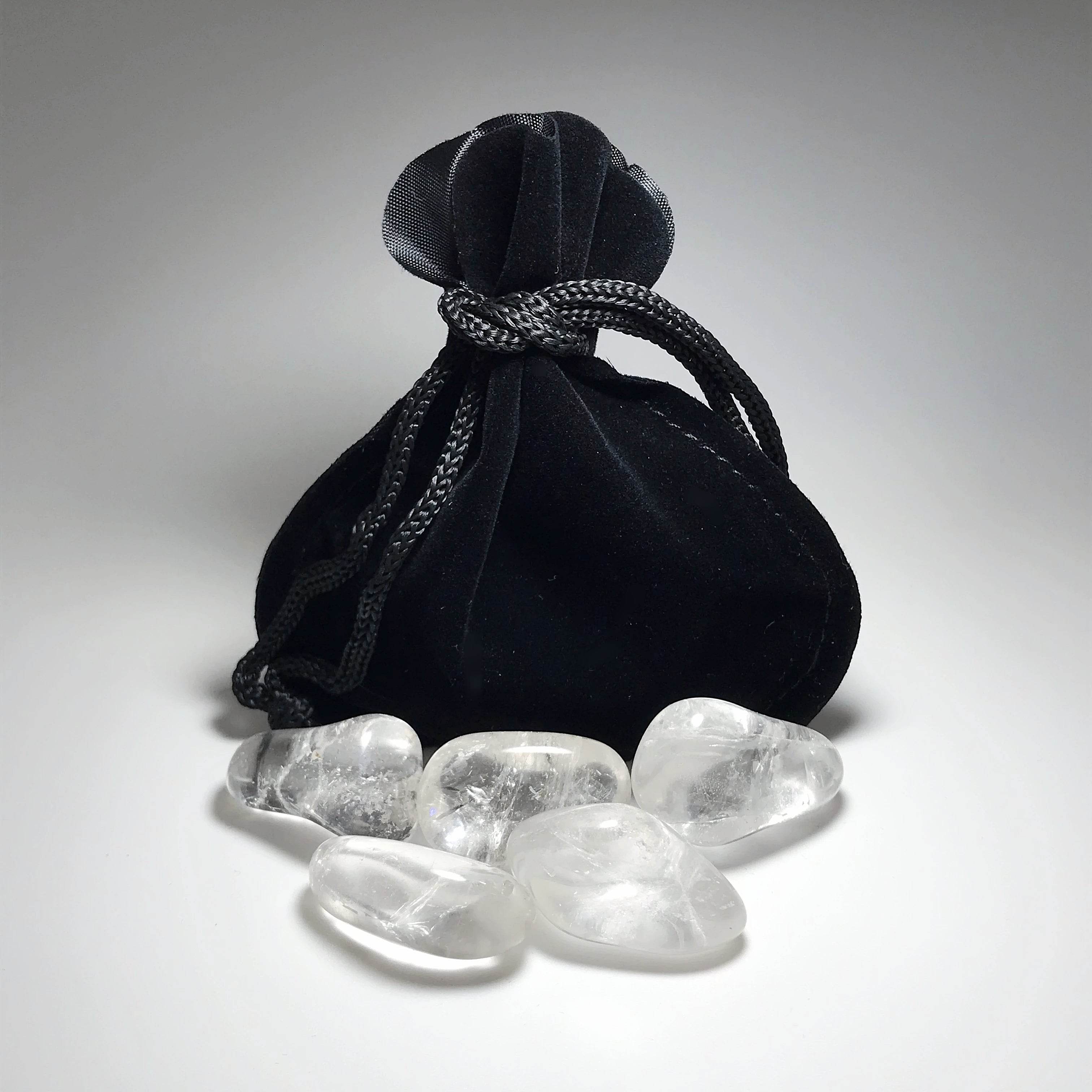 Quartz Small Tumbles Pouch - Rocks and Gems Canada