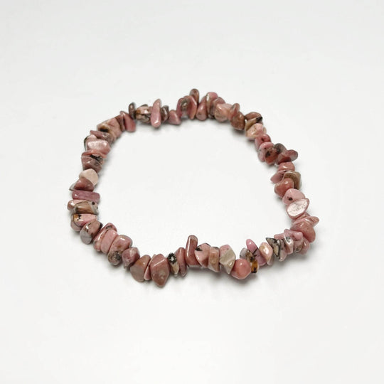 Rhodonite Chip Beaded Bracelet - Rocks and Gems Canada