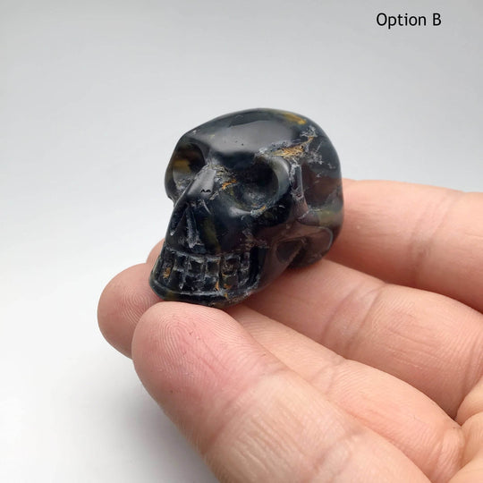 Carved Tiger Eye Skull - Rocks and Gems Canada