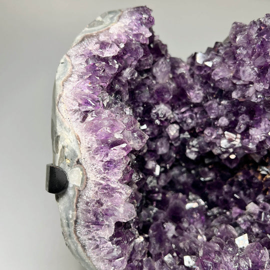 Large Amethyst Druze Cluster on Display Stand - Rocks and Gems Canada
