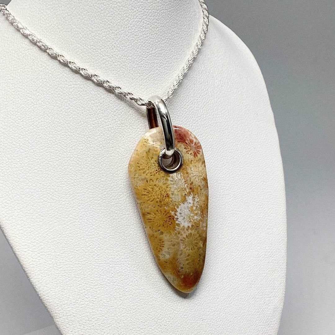 Fossilized Coral Pendant - Rocks and Gems Canada