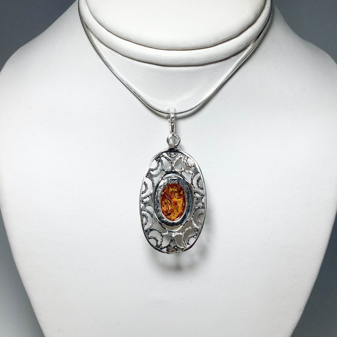 Cognac Amber Pendant - Rocks and Gems Canada