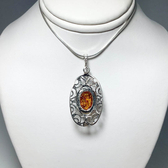 Cognac Amber Pendant - Rocks and Gems Canada