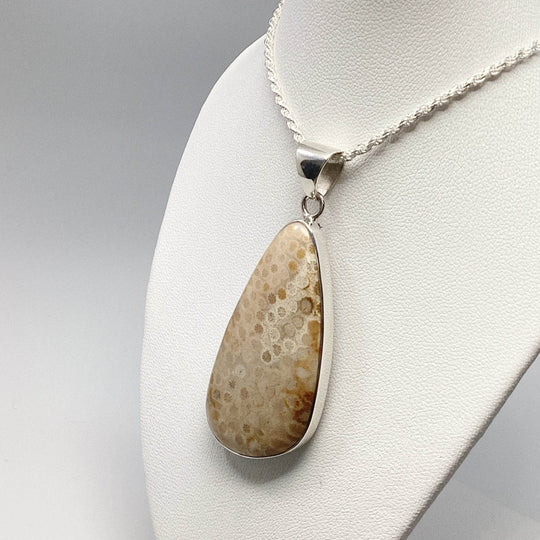 Fossilized Coral Pendant - Rocks and Gems Canada