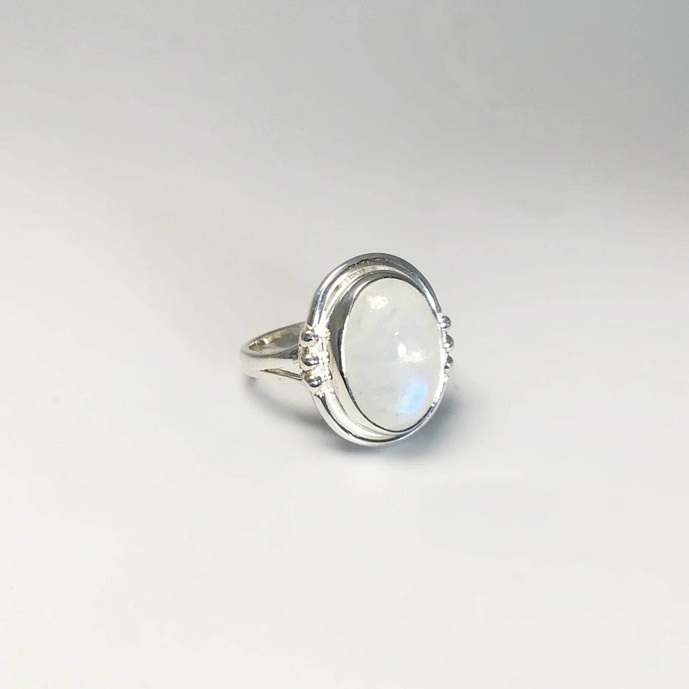 Rainbow Moonstone Ring - Rocks and Gems Canada
