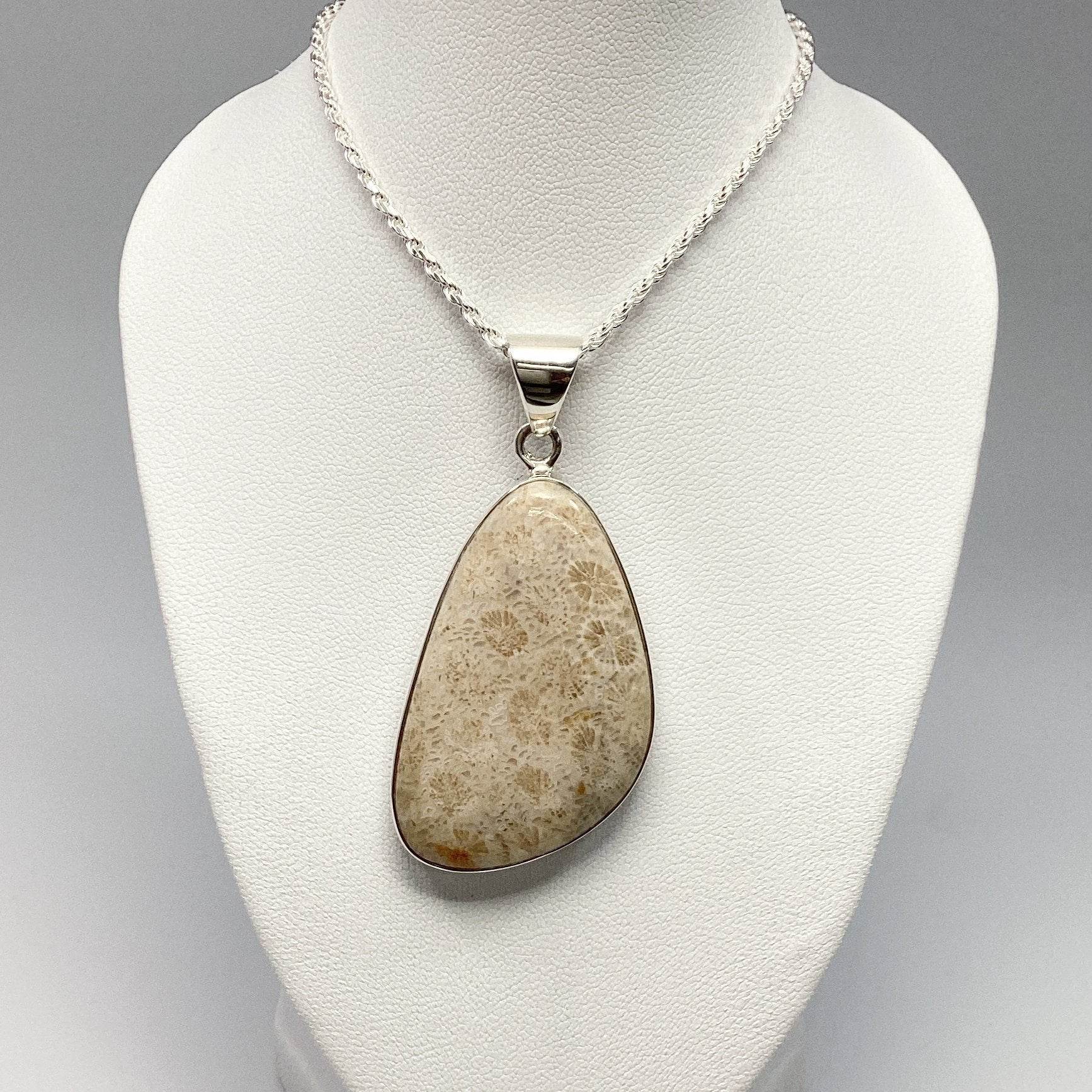 Fossilized Coral Pendant - Rocks and Gems Canada