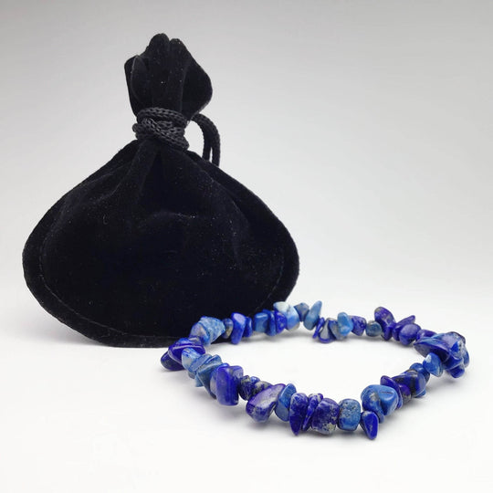 Lapis Lazuli Chip Beaded Bracelet - Rocks and Gems Canada