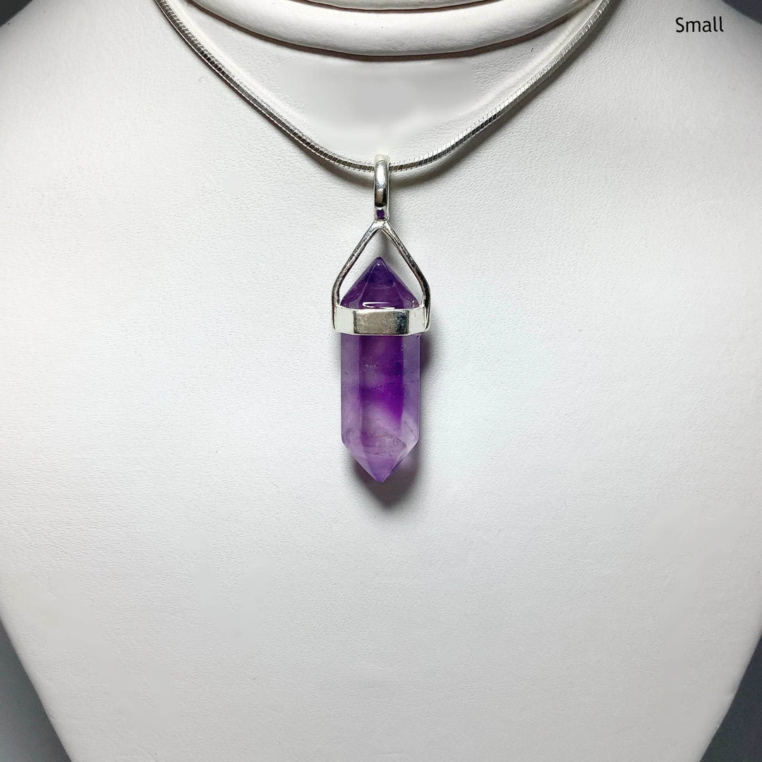Amethyst Double Terminated Point Pendant - Rocks and Gems Canada