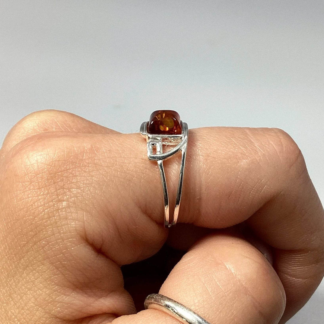 Cognac Amber Ring - Rocks and Gems Canada