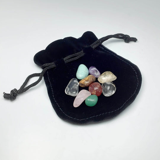 Mini Chakra Tumbles Pouch - Rocks and Gems Canada