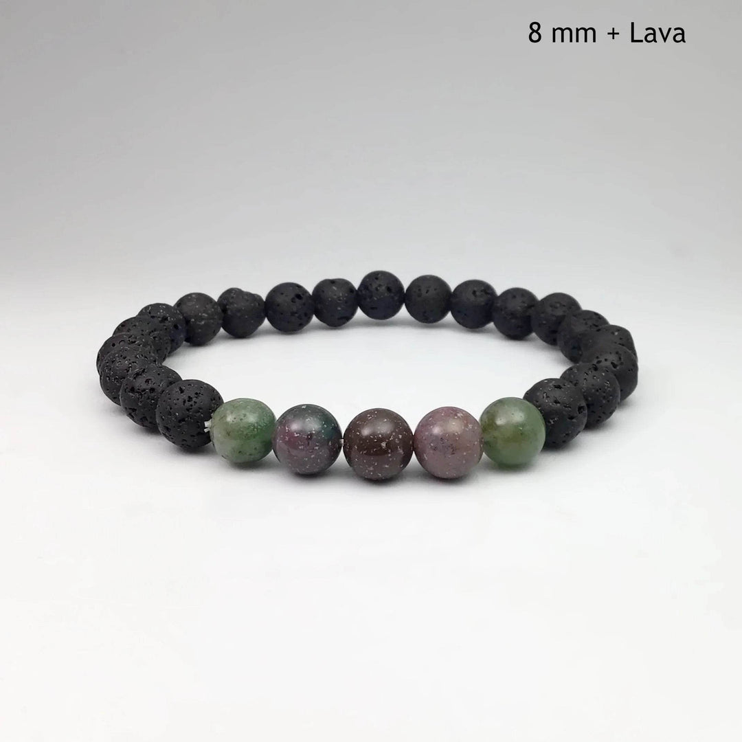 Indian Agate Beaded Bracelet - Rocks and Gems Canada