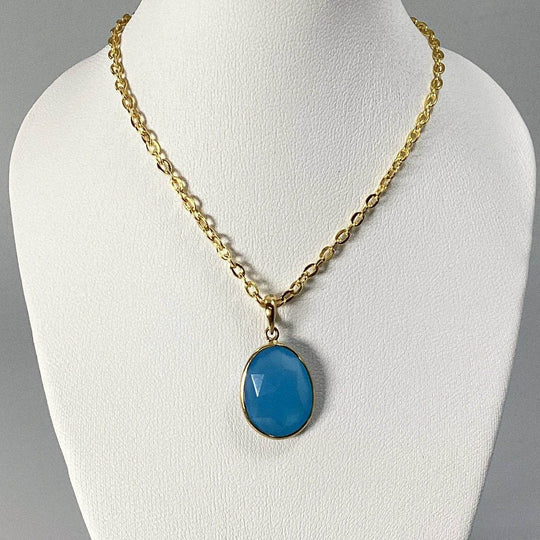 Blue Chalcedony Pendant - Rocks and Gems Canada
