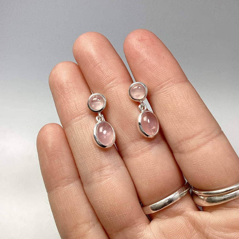 Rose Quartz Stud Earrings - Rocks and Gems Canada