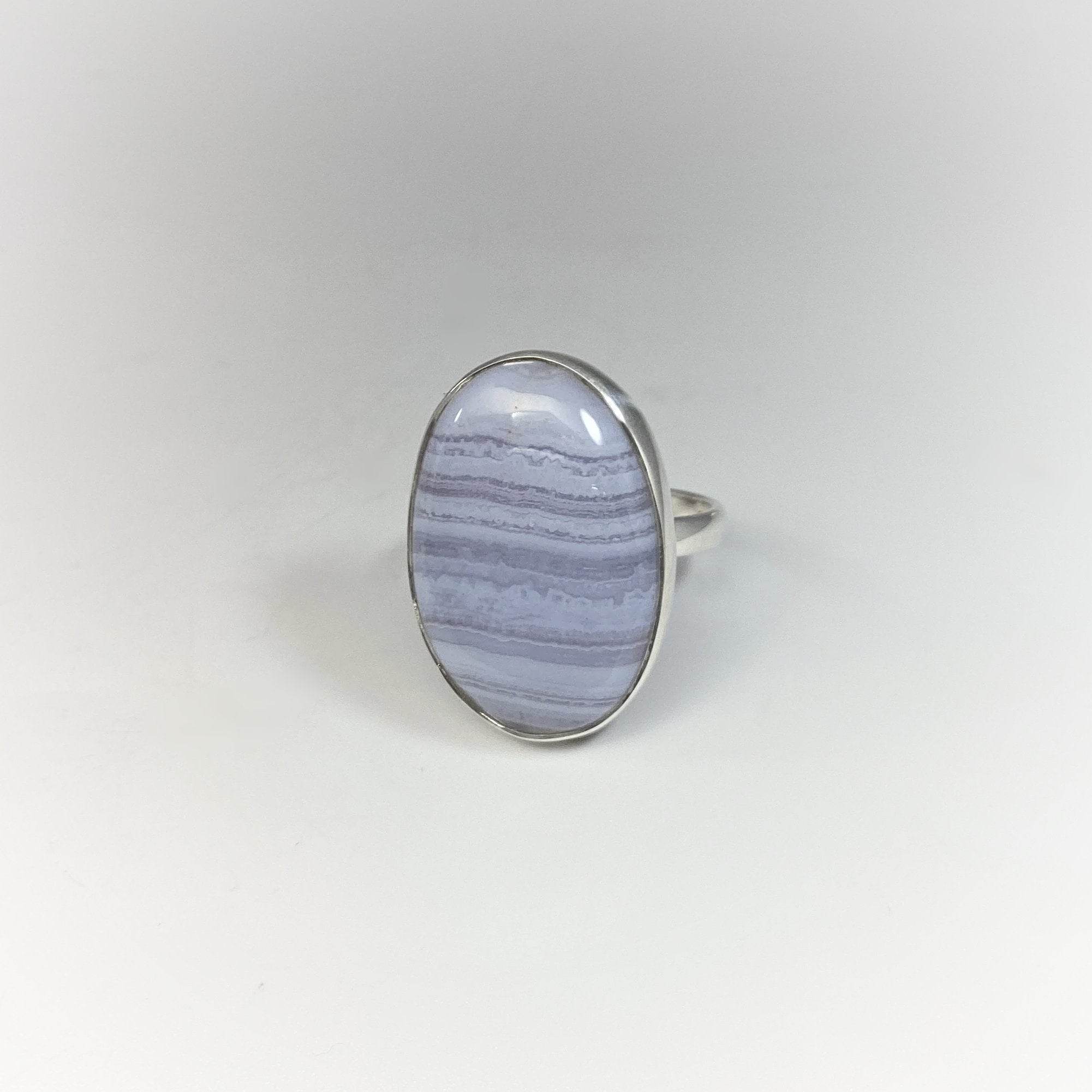 Blue Lace Agate Ring - Rocks and Gems Canada