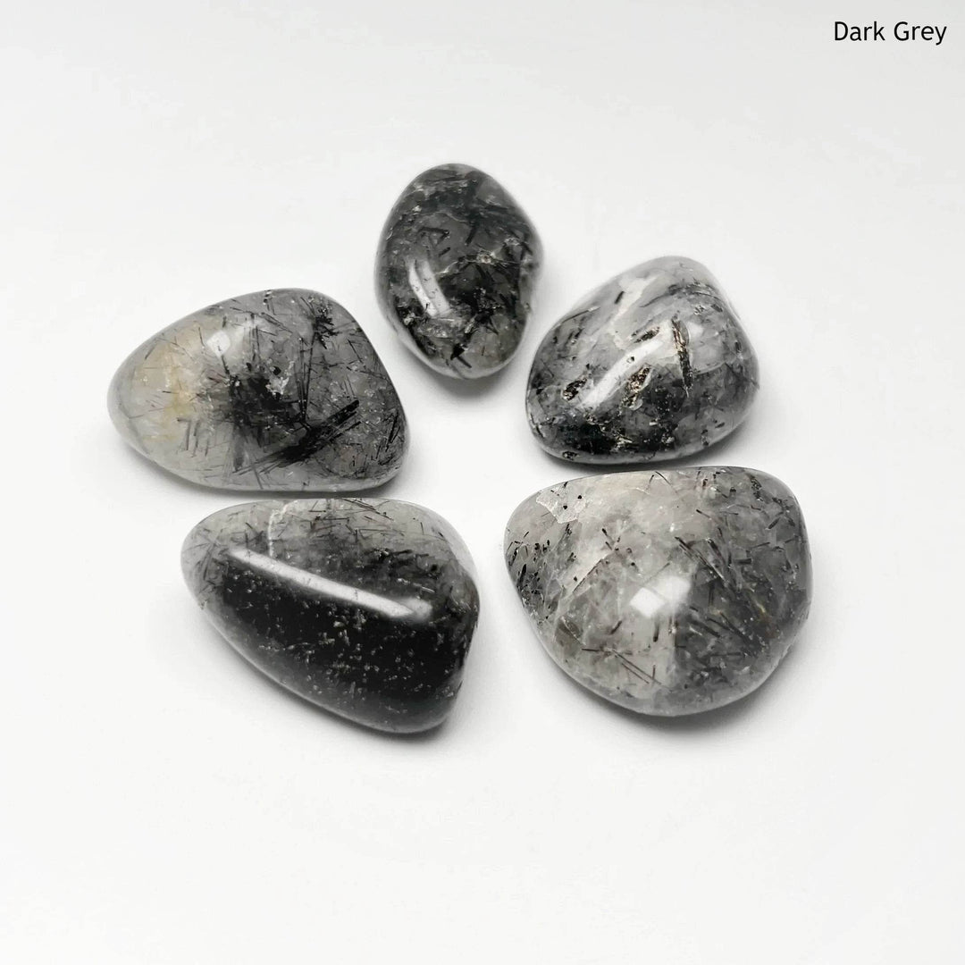 Tourmalated Quartz Tumble - Rocks and Gems Canada