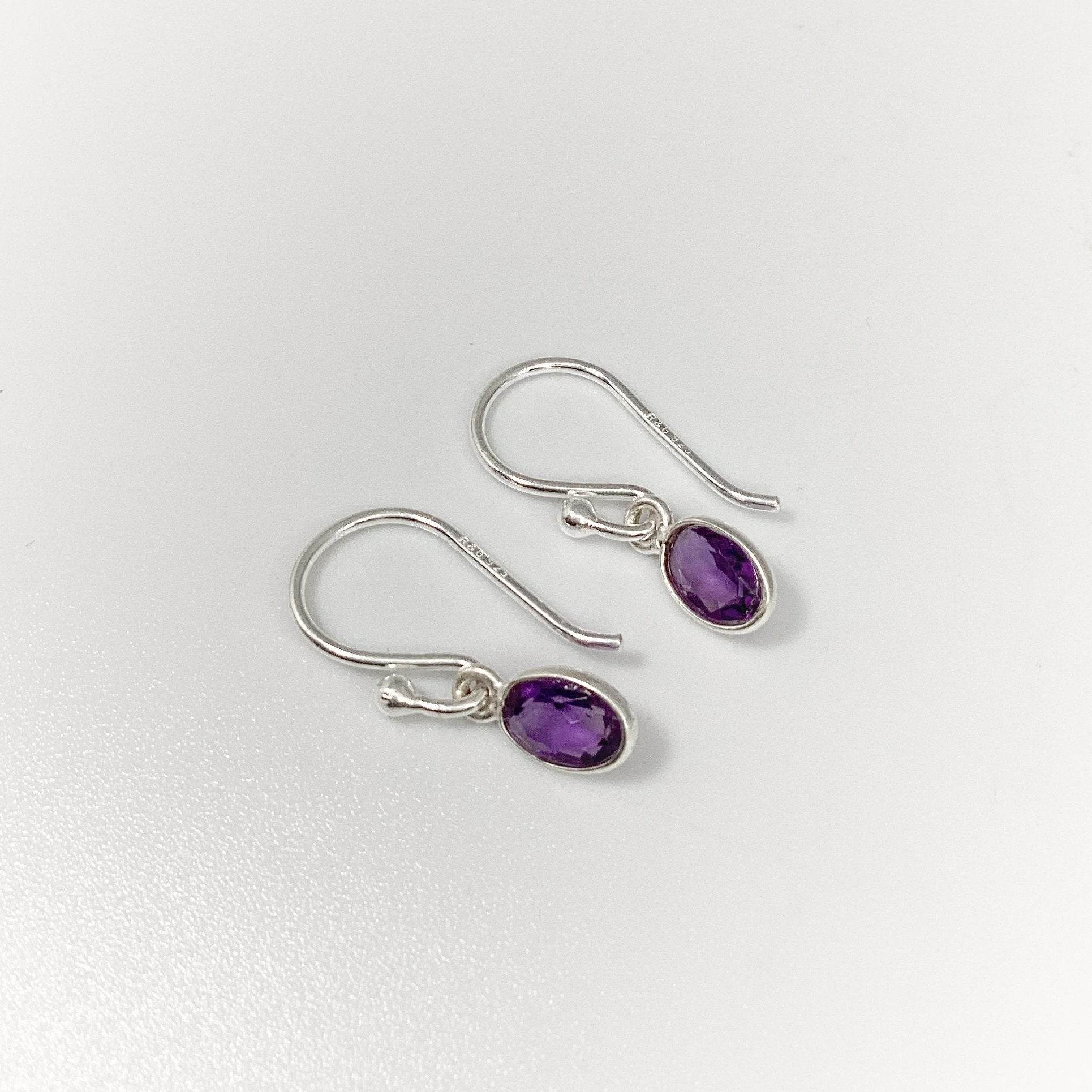 Amethyst Dangle Earrings - Rocks and Gems Canada