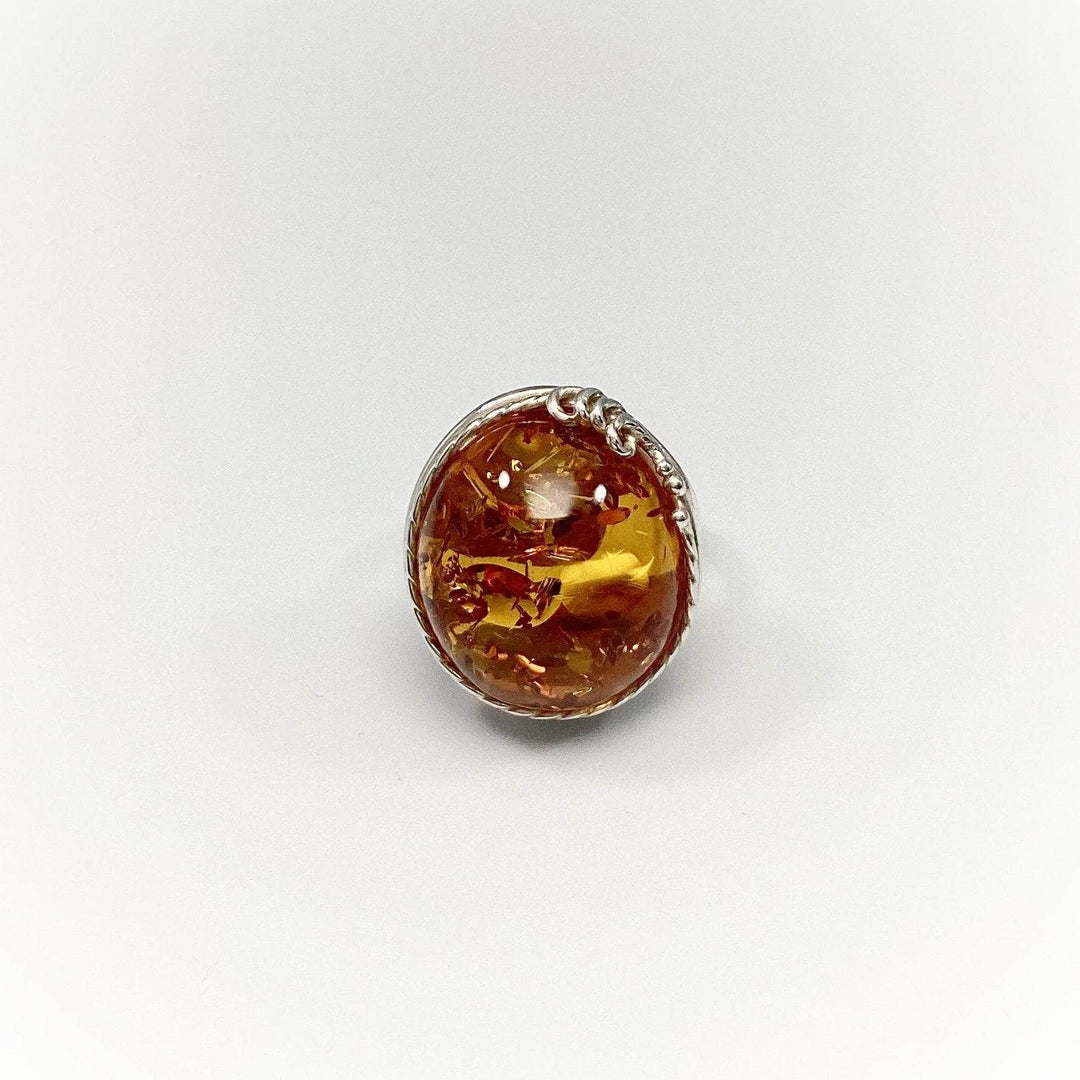 Cognac Amber Ring - Rocks and Gems Canada