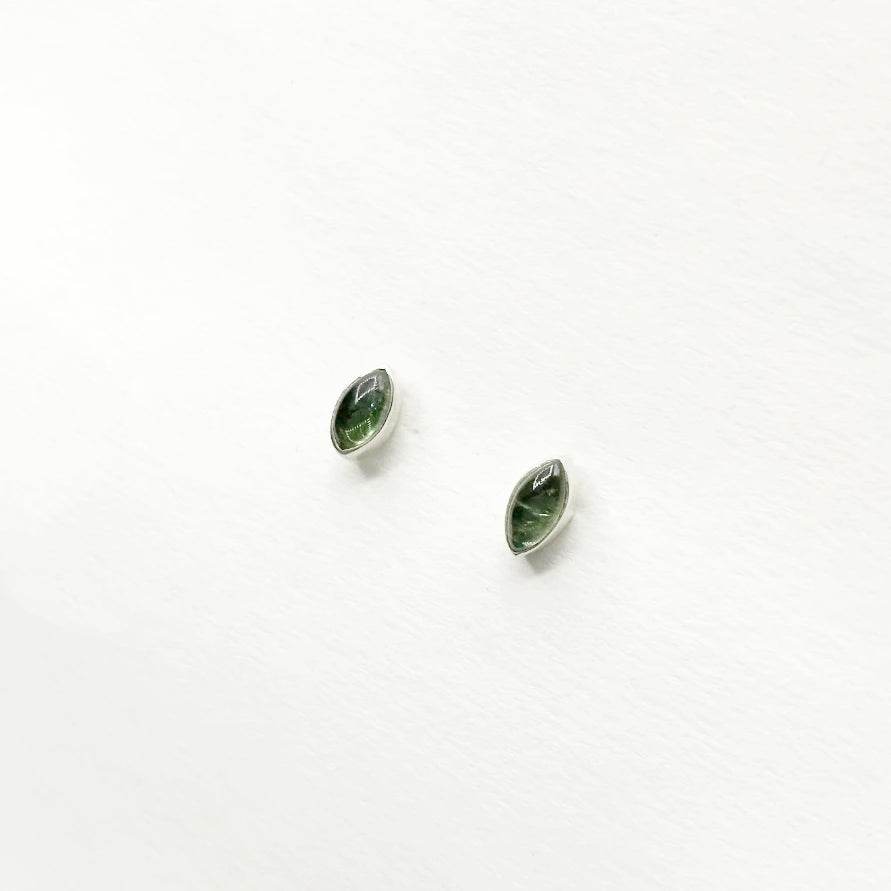 Green Tourmaline Stud Earrings - Rocks and Gems Canada