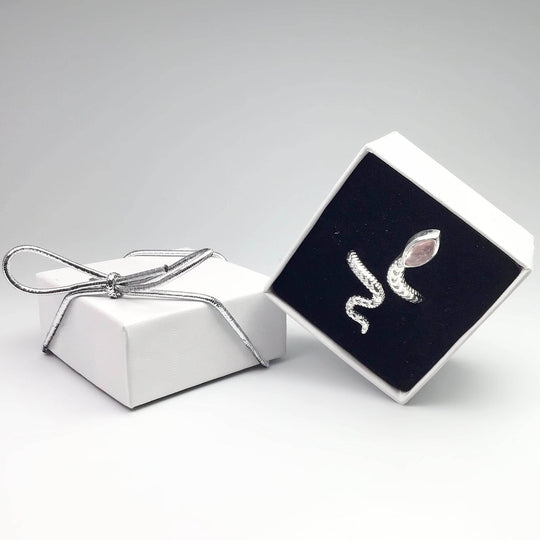 Rose Quartz Snake Ring - Rocks and Gems Canada