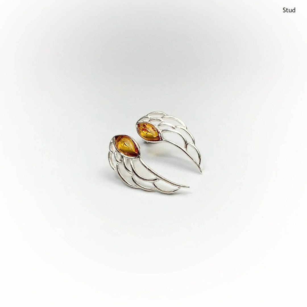 Cognac Amber Earrings - Rocks and Gems Canada