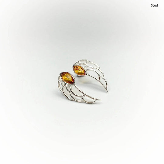 Cognac Amber Earrings - Rocks and Gems Canada