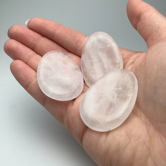 Small Worry Stone - Milky Quartz - Rocks and Gems Canada