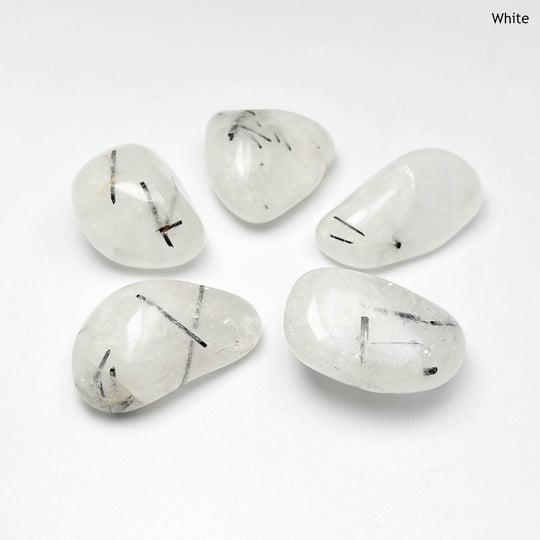 Tourmalated Quartz Tumble - Rocks and Gems Canada