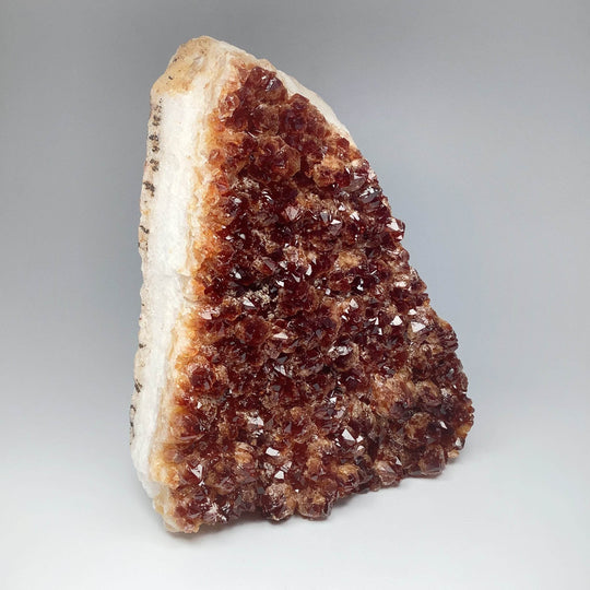 Dark Citrine Druze Cluster Stand Up - Rocks and Gems Canada