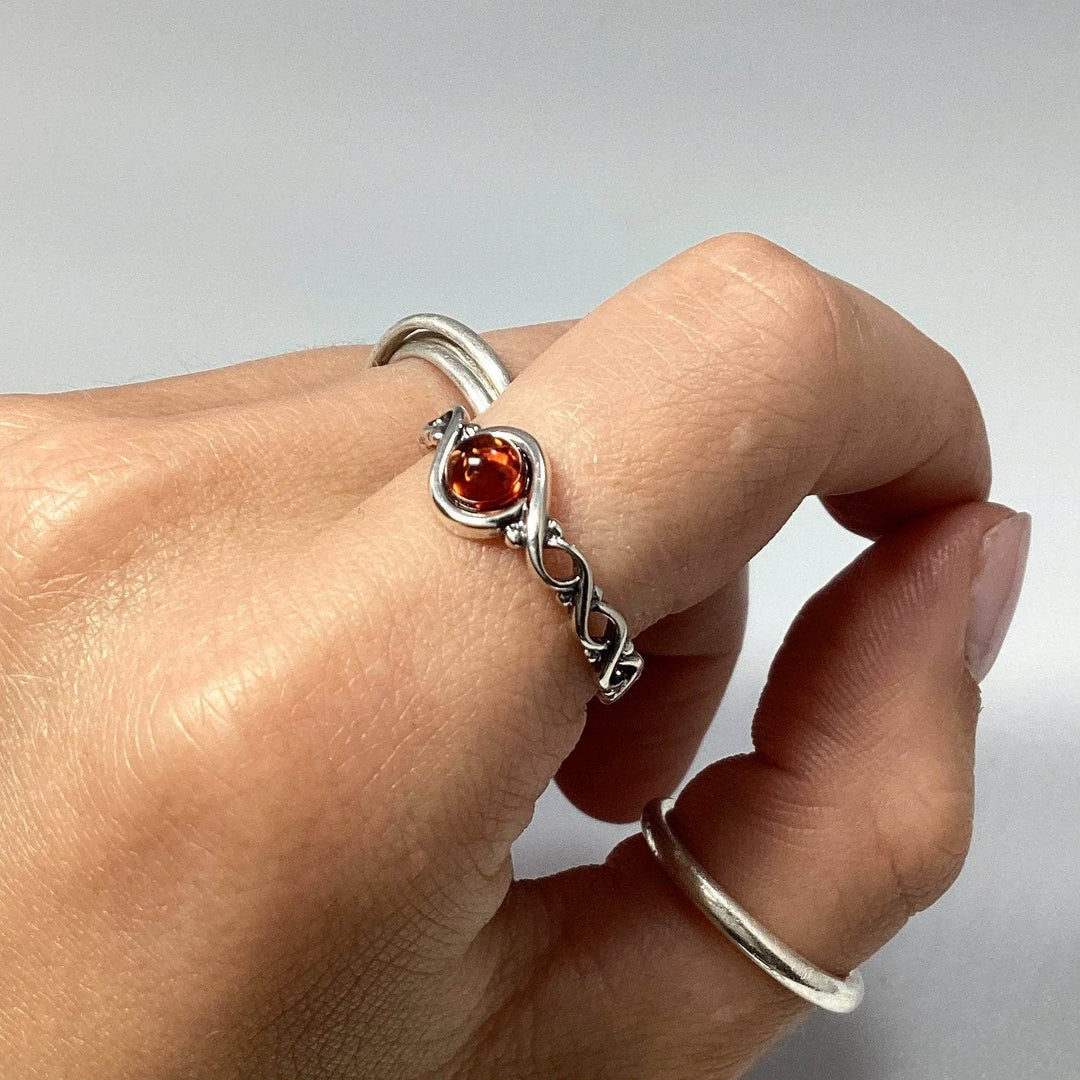 Cognac Amber Ring - Rocks and Gems Canada