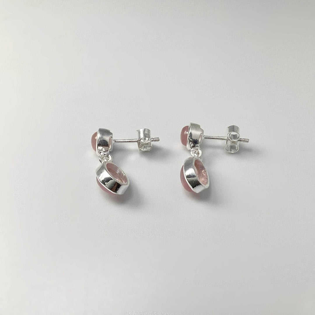 Rose Quartz Stud Earrings - Rocks and Gems Canada