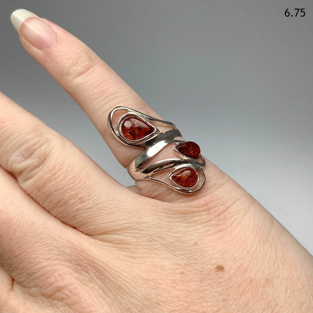 Cognac Amber Ring - Rocks and Gems Canada