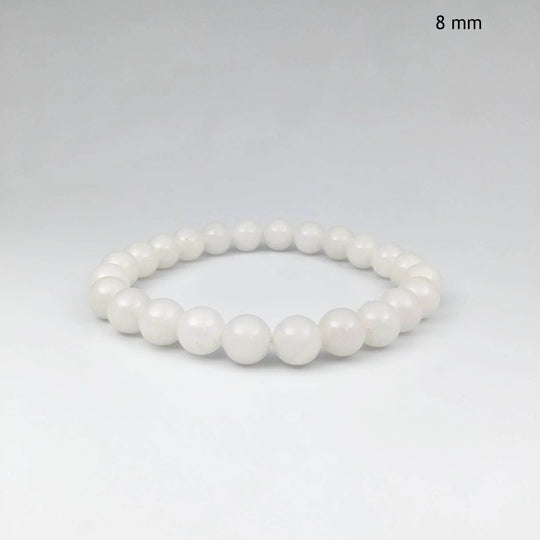 Milky Jade Beaded Bracelet - Rocks and Gems Canada