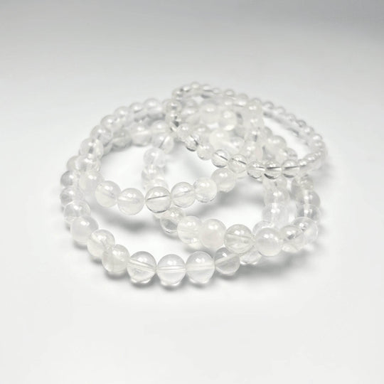 Girasol Milky Quartz Beaded Bracelet - Rocks and Gems Canada