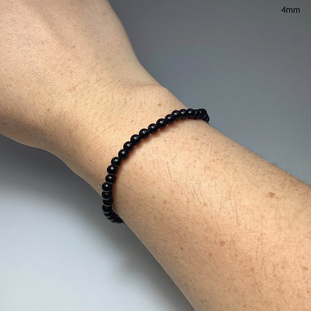 Black Obsidian Beaded Bracelet - Rocks and Gems Canada