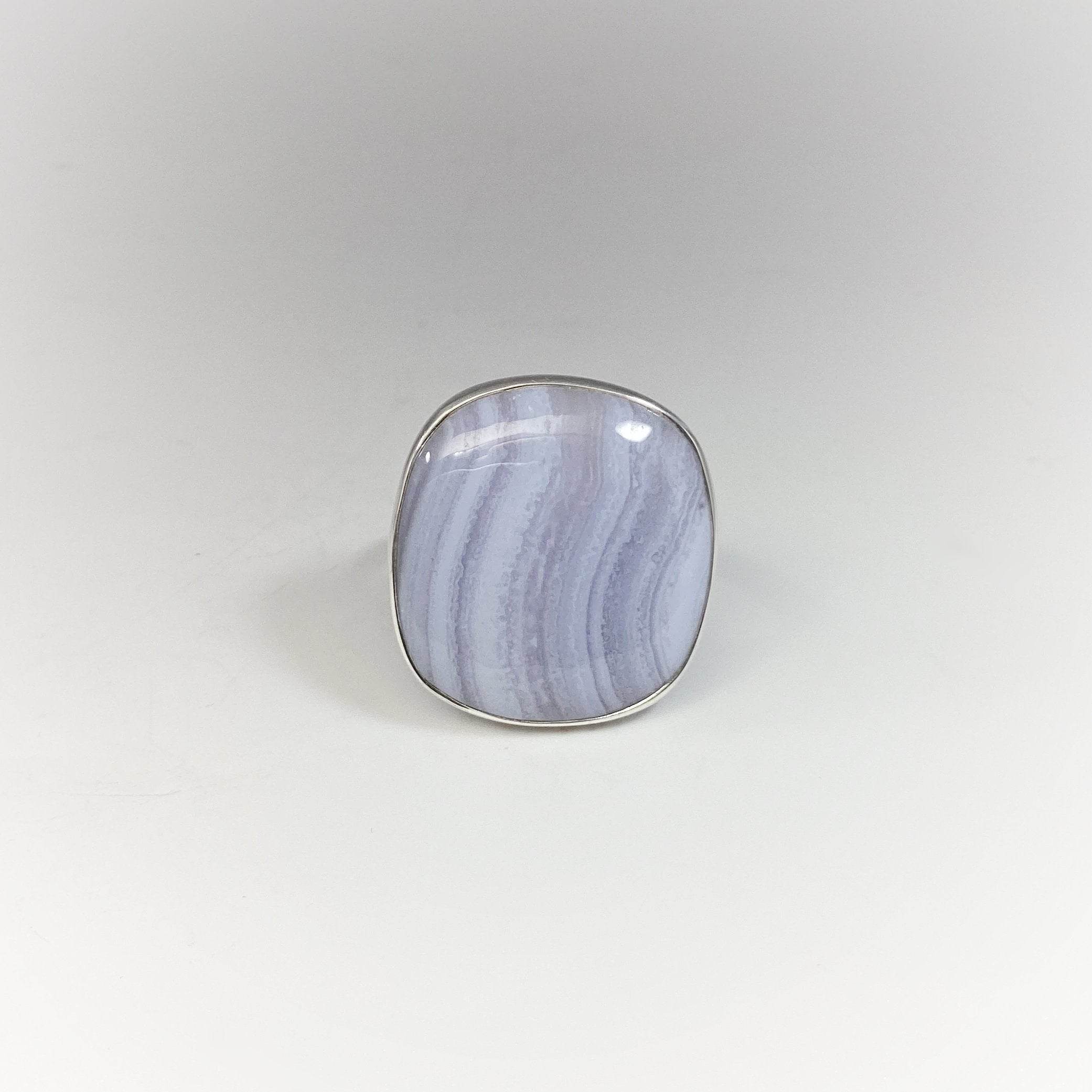 Blue Lace Agate Ring - Rocks and Gems Canada