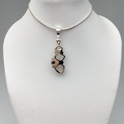 Herkimer Diamond and Black Onyx Pendant