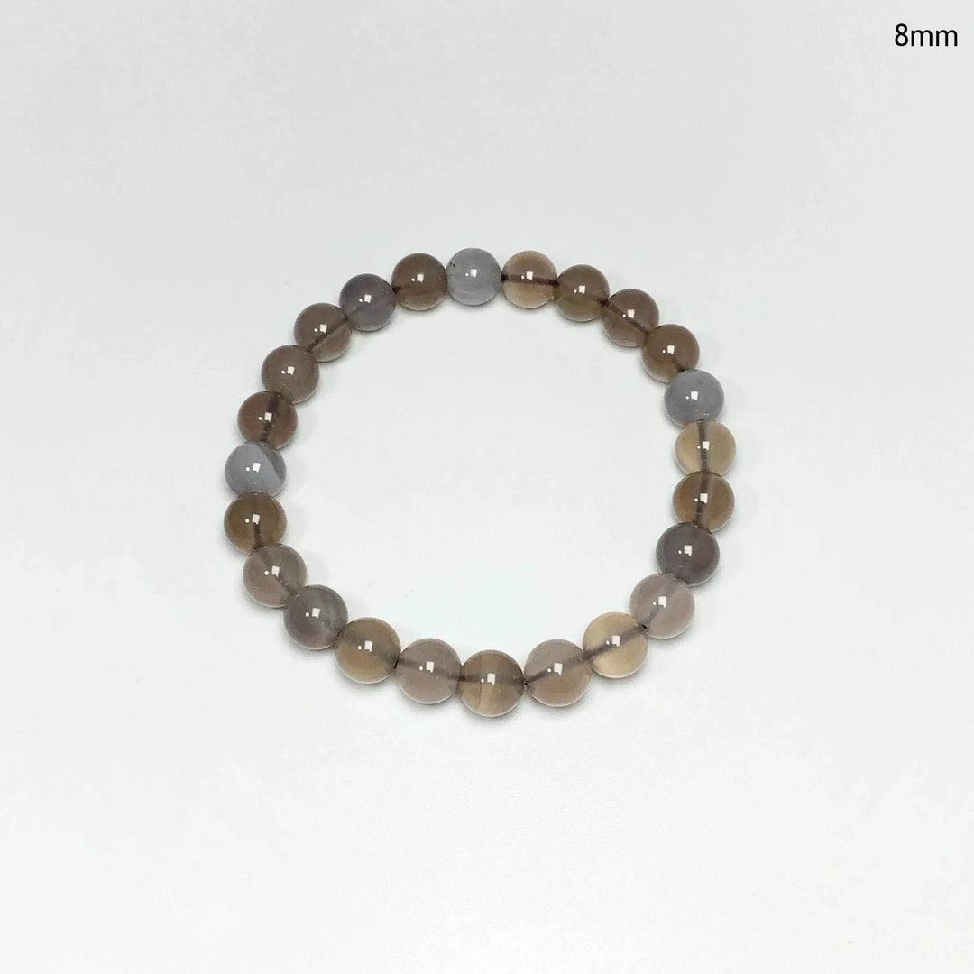 Grey Agate Beaded Bracelet - Rocks and Gems Canada